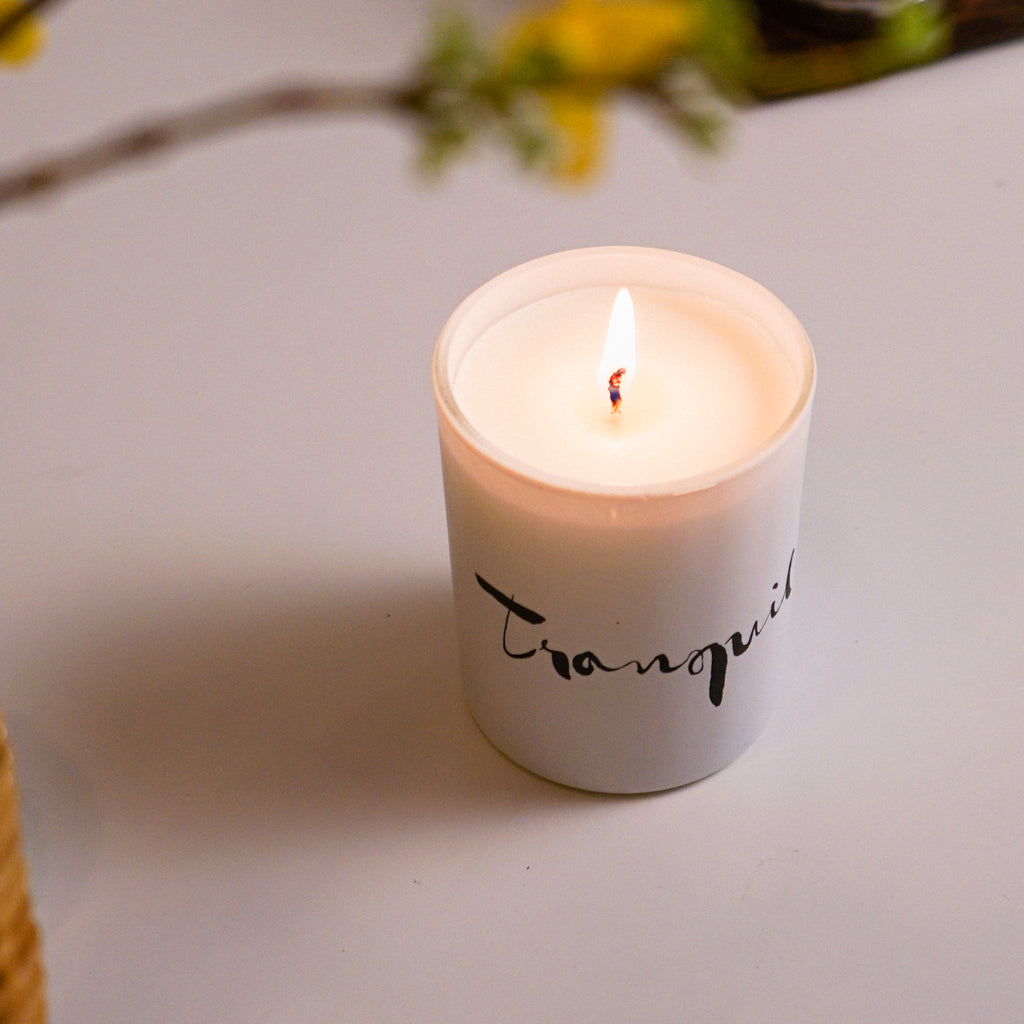 Hand poured natural wax candles. Scented with relaxing essential oil blends. Hand poured in England